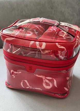 4 в 1 набір косметичок lipstick red bows оригінал