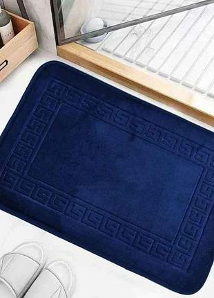 Килимок для ванної кімнати 40*60см темно-синій тм mallory home