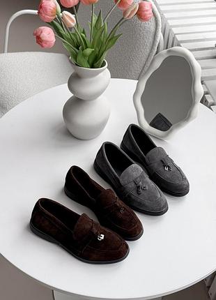 Лофери жіночі holly натуральна замша