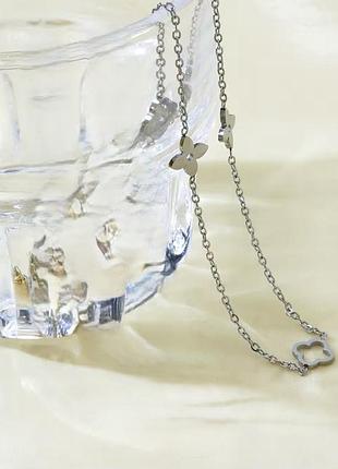 Ланцюжок нержавіюча сталь stainless steel конюшина квіти