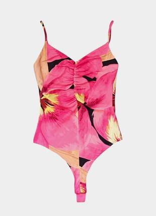 Брендовый боди комбидресс на бретелях размера s