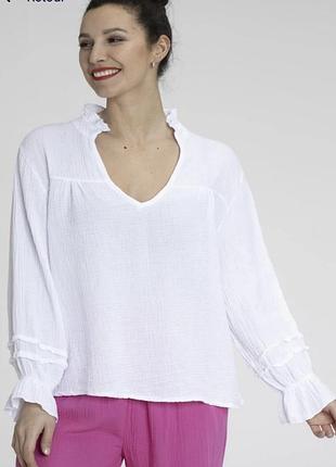 Вільна блуза із мусліну,італія