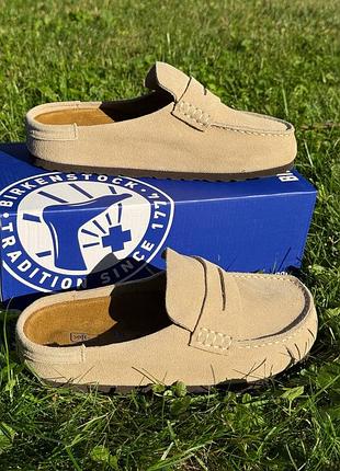 Замшеві шльопанці   мюлі клоги біркеншток birkenstock naples
