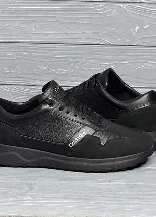 Натуральная кожа!!! мужские кожаные черные полуспортивные весенние осенние кроссовки туфли!!!