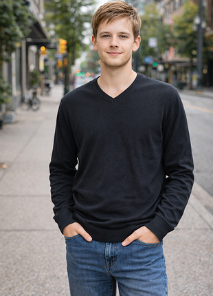 Мужской джемпер из хлопка р.l