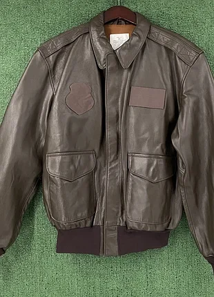 Куртка new vintage dscp cockpit usa type a-2 af flight leather bomber jacket mens large замовлення