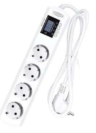 Сетевой фильтр Tomzn-eu с цифровым дисплеем и защитой от перенапряжения.