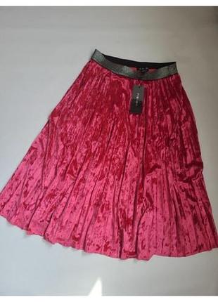 Стильная велюровая юбка