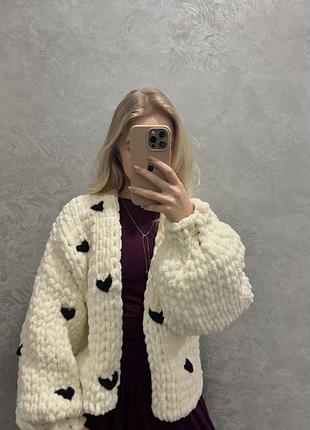 Обʼємний та дуже теплий кардиган