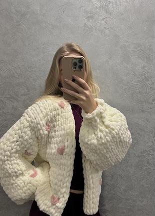 Обʼємний та дуже теплий кардиган