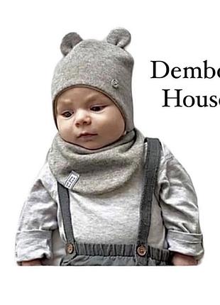 Новий з бірками комплект (шапка + хомут) dembo house на 38 та 40 см (обхват голови)