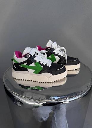 Off white sponge mid top | black / green / pink premium (3)
