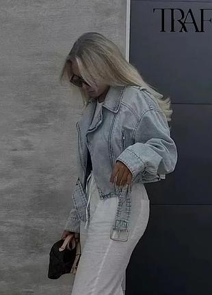 Джинсова косуха, курточка стьобанка zara