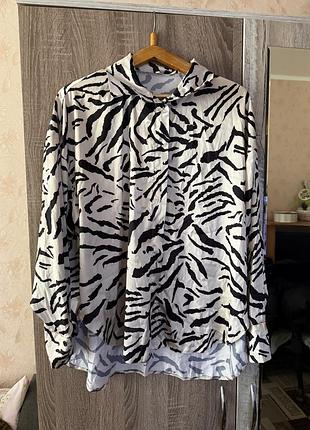Рубашка зебра шелковая