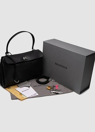 Сумка баленсиага rodeo large black/silver 4