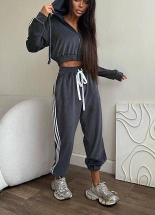 🌿 преміум спортивний костюм з велюру | арт. 848 🌸bom