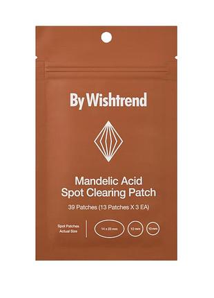 Патчи с миндальной кислотой от высыпаний и постакне by wishtrend mandelic acid spot clearing patch, 39 шт