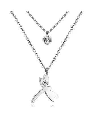 Подвійний ланцюжок з кулонами нержавіюча сталь stainless steel