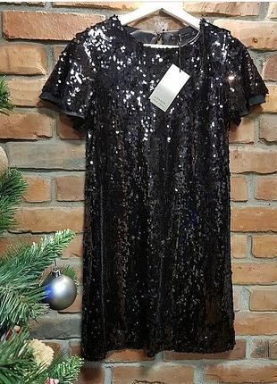 Платье в пайетках zara 4