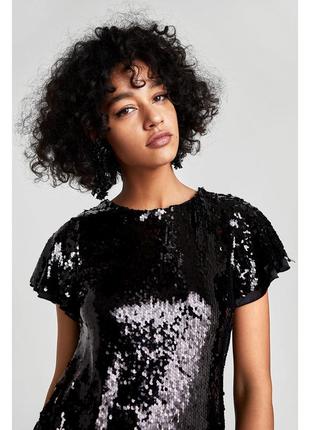 Платье в пайетках zara 3