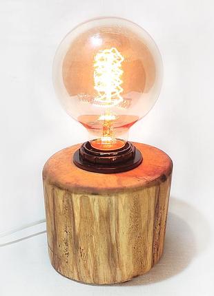 Светильник лофт ручной работы из ясеня