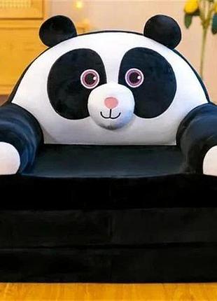 Плюшеве крісло для дітей у вигляді панди, дитяче м'яке крісло трансформер на 3 відділення а777-27