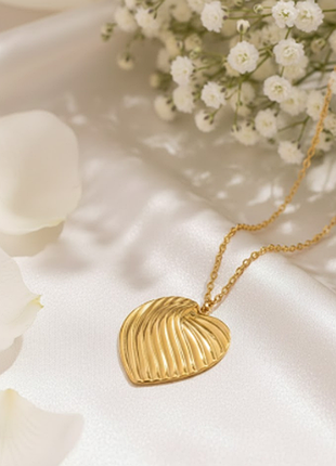 Ланцюжок з кулоном велике серце нержавіюча сталь stainless steel