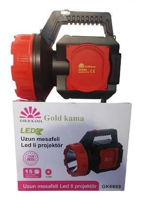 Мощный ручной аккумуляторный фонарик gk6689 /10вт