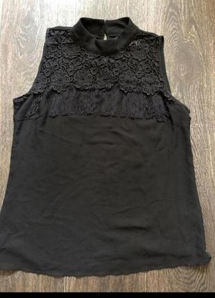Черная блуза майка