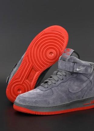 Nike air force 1 high grey fur🆕 шикарные кроссовки найк🆕 купить наложенный платёж