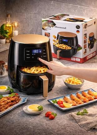 Аеро-фрітюрниця gold diamond tk 09904 6л 3200 вт безмасляна мультипіч