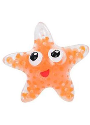 Детская игрушка-антистресс "морская звезда" ms 3666(orange) с орбизом, 10 см