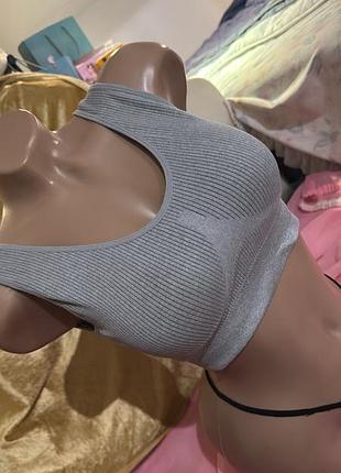 Топ однтон рубчик з чашками