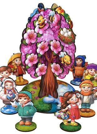 Дитяча настільна гра "пори року абрикоса" (псд295) psd295 дерев'яна