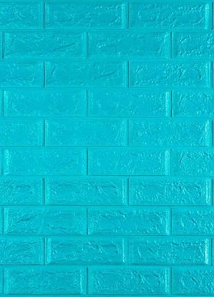 3d панель самоклеющаяся 700х770х5мм кирпич бирюза (002-5) sw-00000084