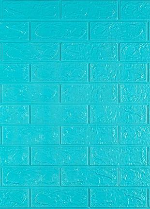 3d панель самоклеющаяся700х770х3мм кирпич бирюза (002-3) sw-00000573