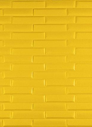 3d панель самоклеющаяся кладка 700х770х7мм желтая (037) sw-00000302