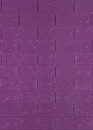 016-3 панель стеновая 3d 700х770х3мм (кирпич) фиолетовый sw-00003248