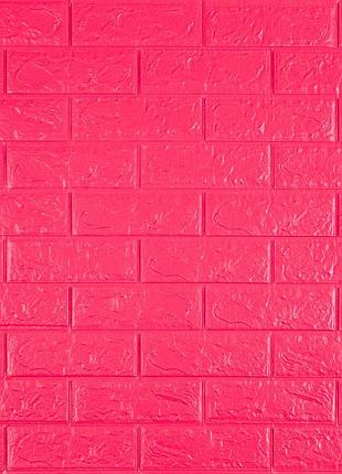 3d панель самоклеющаяся 700х770х5мм кирпич малиново-красная (108-5) sw-00001364