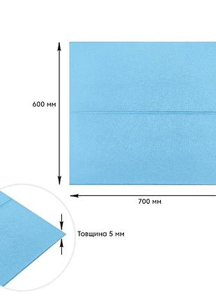 Самоклеюча 3d панель 700х600х5мм блакитні блоки (367) sw-00001465 3