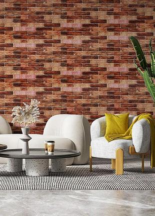Самоклеющаяся 3d панель 19600х700х3мм коричневый екатеринославский кирпич sw-00001469 7