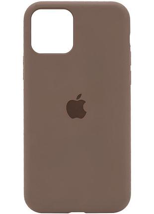 Чохол silicone case full protective (aa) для apple iphone 14 (6.1") коричневий / brown