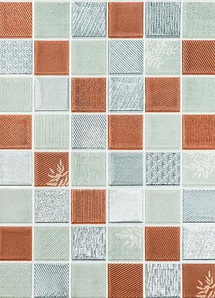 Панель стінова 3d 700х700х4мм мозаїка коричнева sw-00002012