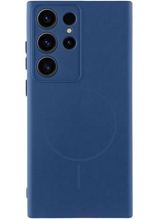 Чохол silicone cover lakshmi full camera (aa) with magfit для samsung galaxy s23 ultra синій / navy blue