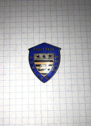 Poole park bowling club значок винтажный английская боулинг