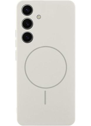 Чехол silicone cover lakshmi full camera (aa) with magnetic fit для samsung galaxy s25+ белый / white