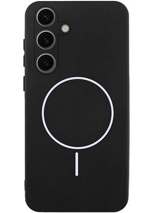 Чехол silicone cover lakshmi full camera (aa) with magnetic fit для samsung galaxy s24+ черный / black