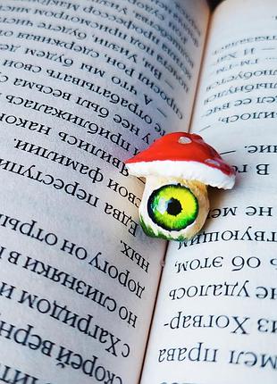 Дредобусины дредонамистини мухомор глаз гриб ручной работы из глины эпоксидной смолы