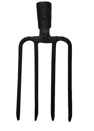 Вила копальные стальные плоские усиленные 4 зуба l=260х180мм, черные тм vayara