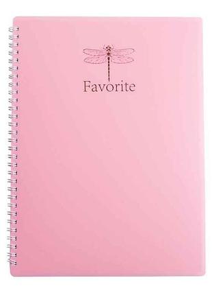 Тетрадь для заметок pastel а4 80арка клетка пласт. обложка розовый тм buromax